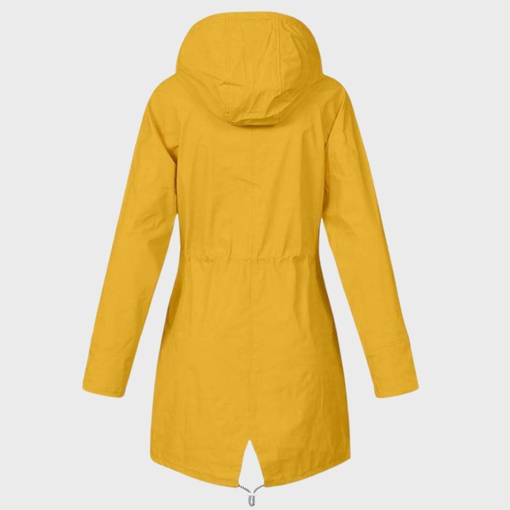 Long Waterproof Raincoat with Hood for Women