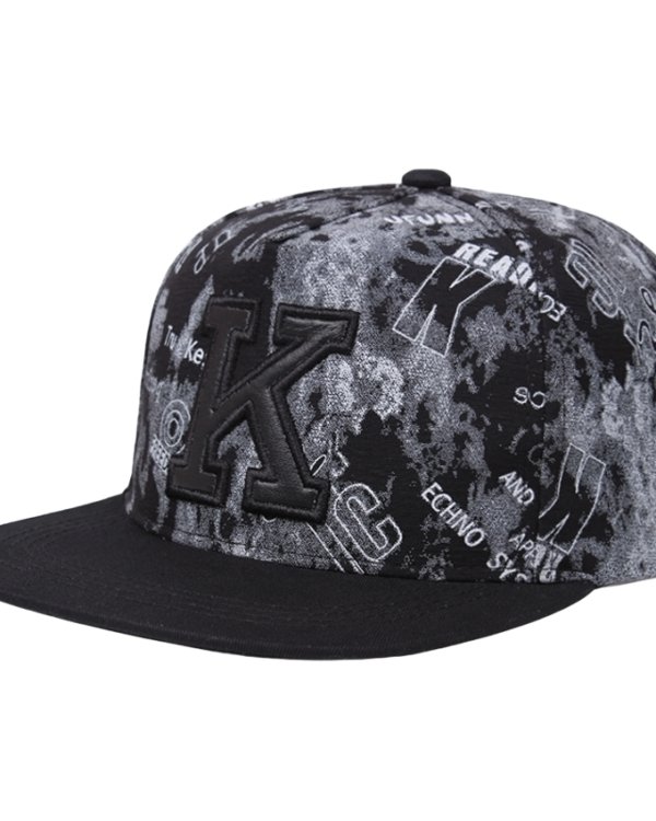 Hip hop snapback K Letter Embroidery Adjustable Baseball Cap For Men and Women